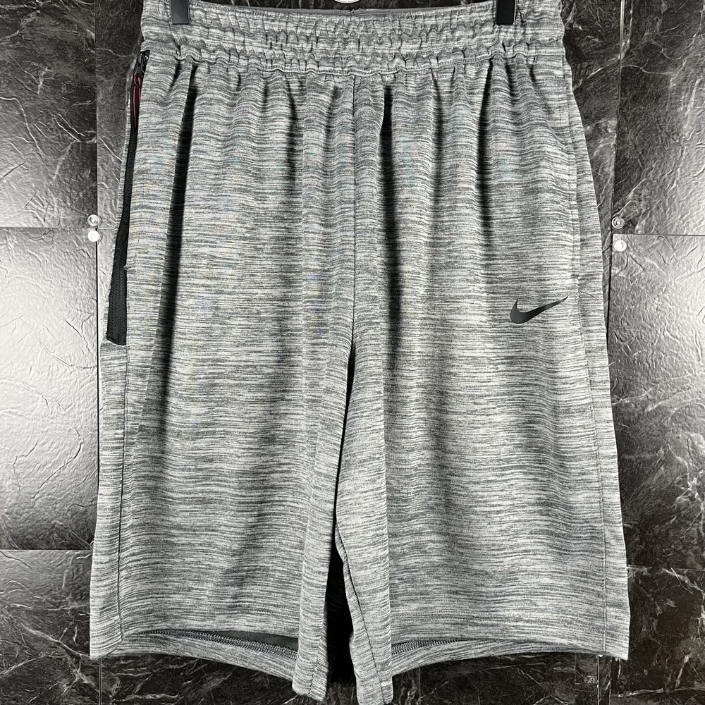 Nike Men's Grey Dri-Fit Running Shorts Large